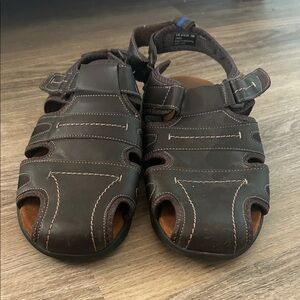 Nunn Bush Dark Brown Leather Sandals